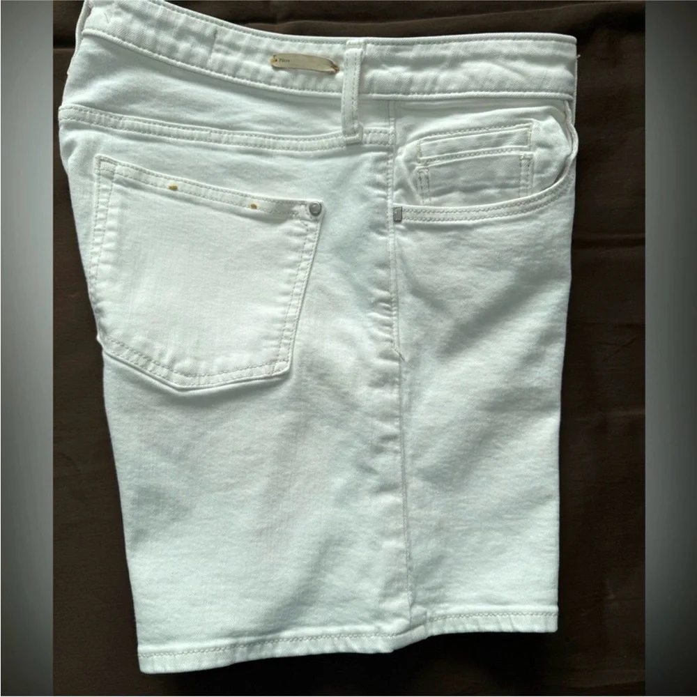 Anthropologie STET Fit White Denim Shorts - Picture 6 of 9